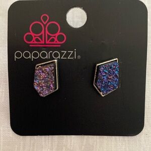 Druzy Post Earrings | BLUE by Paparazzi